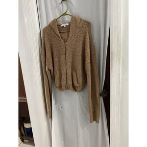 Young Fabulous And Broke Brown Teddy Two Piece Pant Set Sz M